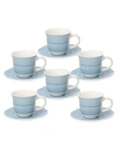 Coffee cup Shabby set (PK 6cp), sky blue, 90cc