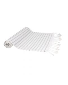 Twist tablecloth, cotton and polyester, white, 40 x 140cm