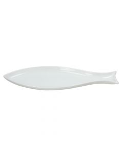 Fish plate, porcelain, white, 37cm