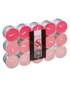 Scented candle, Rose aroma, different colors, D3.7 cm, 30 pieces