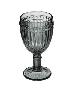 Wine Glass JULIA, glass, transparent black, 250ML