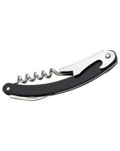 Bottle opener , stainless steel/rubber, black , 11 cm