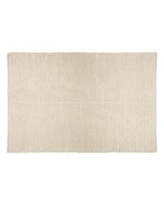 Carpet, cotton/polyester/wool, white, 120x170 cm