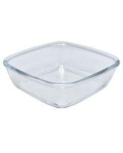 MARINEX square casserole, glass, transparent, 1.5L / 20x20x6 cm