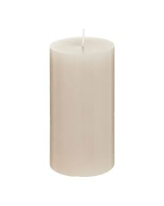 Candle, paraffin, taupe, dia.6.8xH14cm
