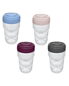 Jar with lid Terra PK3, PP, different colors, 0.5 / 0.75 / 1 lt