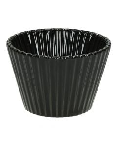 Set tasa të vegjël forma keku Mignion (PK 6), porcelan, e zezë, Dia.8x5 cm