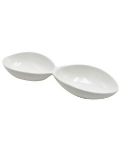 Set pjatanca antipast Mini Par (PK 2), porcelan, e bardhë, 33x10xH5 cm