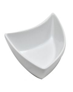 Triangular antipasto bowl, porcelain, white, 16x11x5 cm