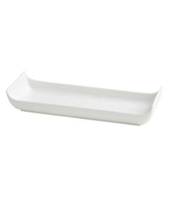 Tendency serving dish, porcelain, white, 31x11x5 cm