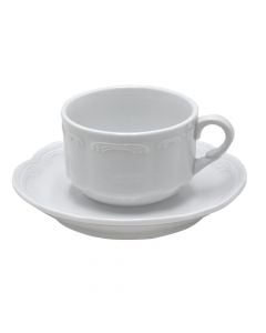V.Wienna cappuccino cup set (PK 4), porcelain, white, 245 cc