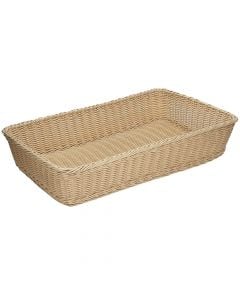 Provenza bread canister, rattan knitting, beige, 53x32x9 cm