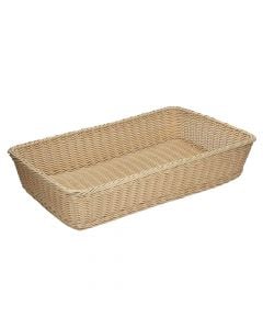 Provenza bread canister, rattan knitting, beige, 32x26x10 cm
