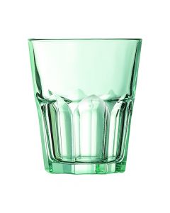 Water glass with colors Granity, tempered glass, green, 350 cc