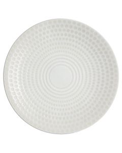 Serving plate White Galaxy, glass, white, Dia.27 cm