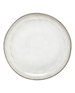 Flower Gray serving dish, glass, white with shades, Dia.26.5 cm
