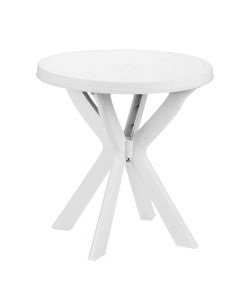 Tavolinë e rrumbullakët Don, PP, e bardhë, Dia.70 x H72 cm