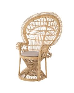 Chair Piecock, rattan kniting, brown, Dia.65x115xH150 cm