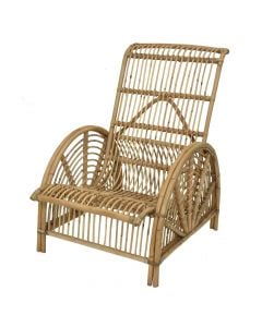 Relaxing chair Cili, natural rattan, brown, 70x90xH110 cm