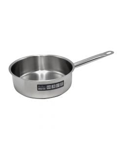 Low salcepan with induction, inox 18/10, silver, Dia.24 cm / 3.5 L