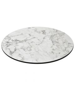 Suprinë tavoline, HPL, e bardhë / gri, Dia.60 cm
