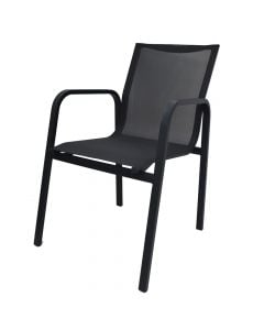 Neo armchairs, metal + textile, brown, 46x56xH86 cm