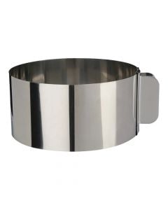 Form for baking cakes with extension, stainless steel, silver, Dia. 16cm extendable on Dia. 30cm