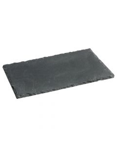 Plate / slate, stone, gray, 14x22 cm