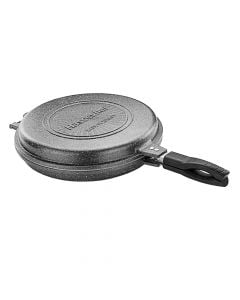 Double grill pan Germanitium, aluminum, gray, Dia.32x8 cm