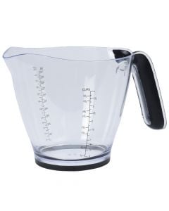 Measuring cup for kitchen, plastic, transparent, 1 Lt