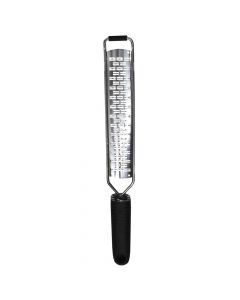 Long cheese grater, stainless steel, gray, 37.5x4.5 cm