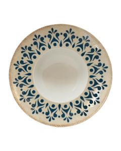 Napoli soup plate, porcelain, beige with decor, Dia.27.5 cm