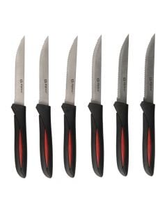 Set of Alpina steak knives (PK 6), metal, black, 22.8 cm
