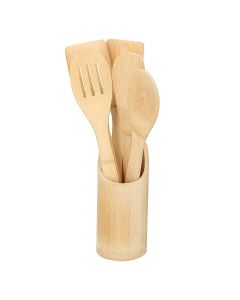 Set spatula gatimi (PK 5), bambu, kafe, 30 cm