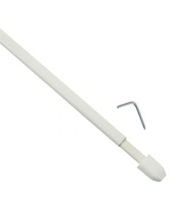 Extension Rod for curtains, 80/100cm, Color: white, Material: Metallic
