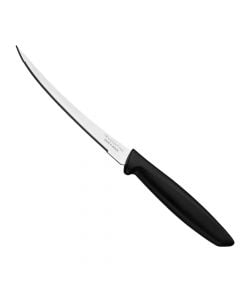 Tomato kitchen knife, metalic+PP, black, 12 cm