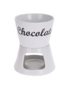 Melting chocolate fondu, porcelain, white, 12.5x15.5 cm