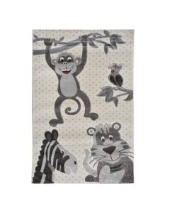 Florida carpet, animals, freise, cream/brown, 133x190 cm