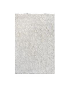 Shaggy carpet Minoa, modern, synthetic yarn, white with dots, 133x190 cm