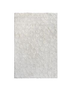 Shaggy carpet Minoa, modern, synthetic yarn, white with dots, 160x230 cm