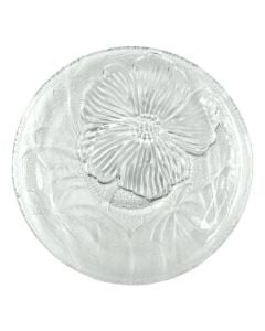 Pjatë ëmbëlsire, (Pk 6), Dia.14 cm, (ngjyrë transparente), qelq