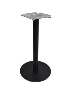 Bazament tavoline, metalik, e zezë, Dia.38xH72 cm