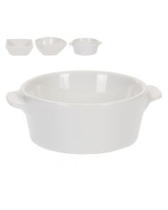 Antipasto plate / bowl, porcelain, white, 10x5 cm