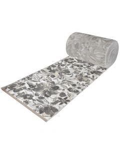Sila rug, modern, heatset, gray with flowers, 80 cm