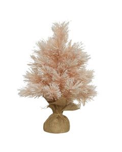 Pemë dekoruese tavoline, PVC / dru, rozë, 45 cm