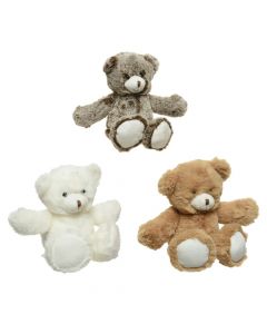 Decorative teddy bear, polyester, different colors, 18 cm