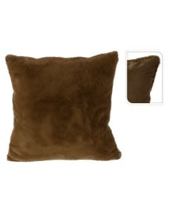 Decorative pillow, polyester, brown, 45x45 cm
