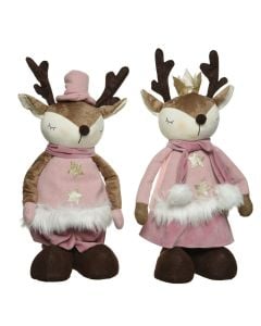 Decorative characters, polyresine, pink, 78 cm