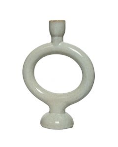 Mbajtëse qiriu, qeramikë, e bardhë, 19.5x270 cm