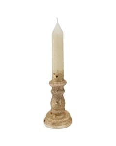 Decorative candle, paraffin, gold, 20.5 cm